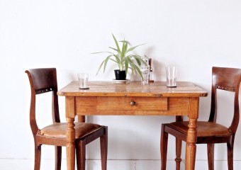 Antique wood table