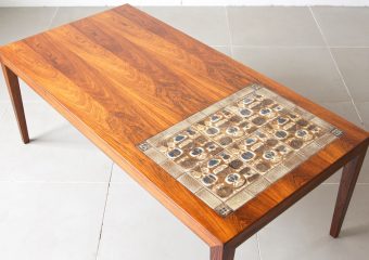 Coffee table with Royal Copenhagen tiles by Severin Hansen Jr