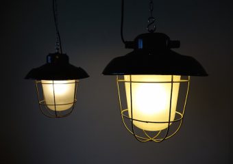 インダストリアル照明ライト/Black deck lamp (smoked)