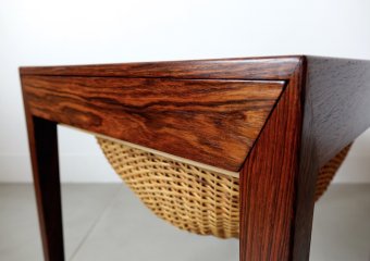 Sewing table in rosewood by Severin Hansen Jr. for Haslev