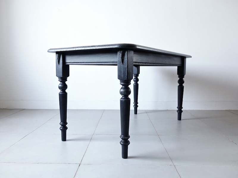 Painted black table