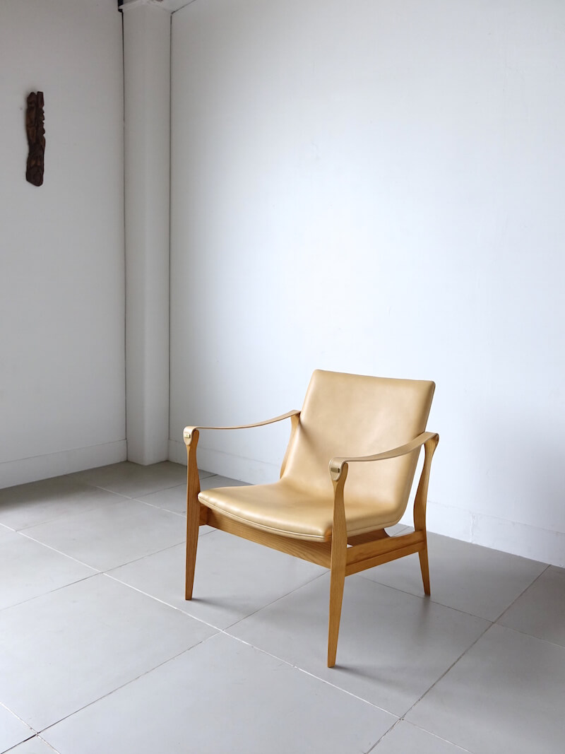 Model 4305 Safari chair by Karen & Ebbe Clemmensen (Leather upholstery)