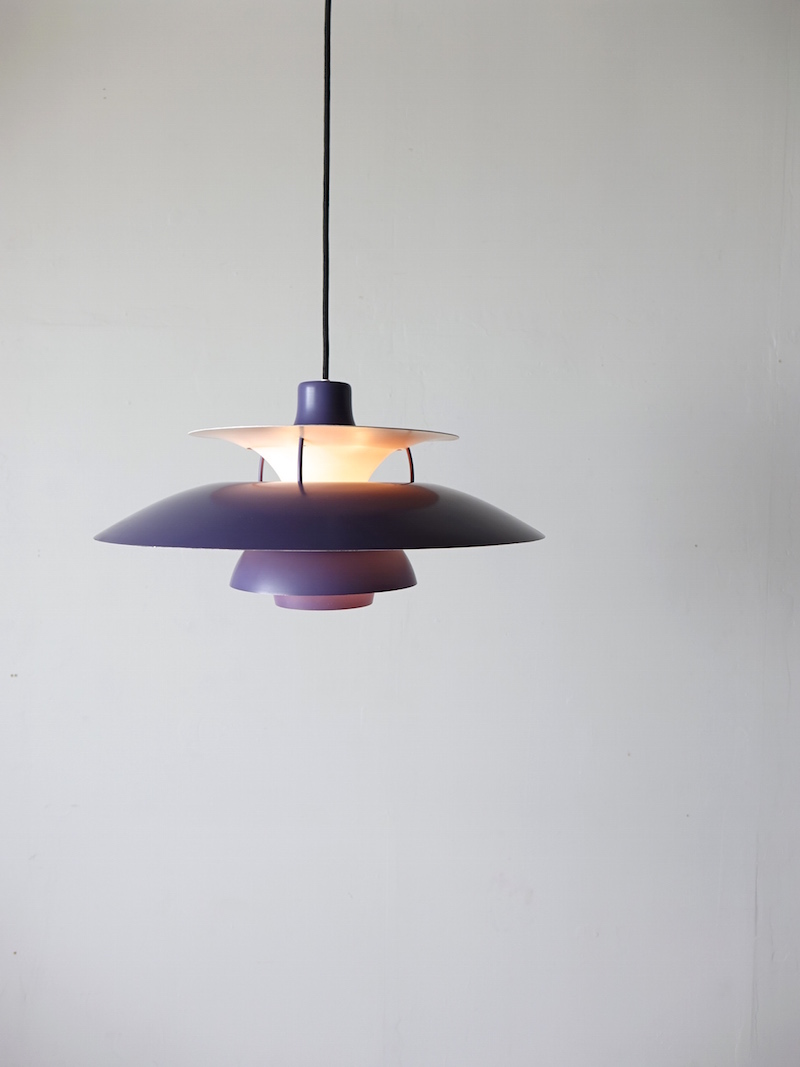 Purple PH5 lamp by Poul Henningsen for Louis Poulsen