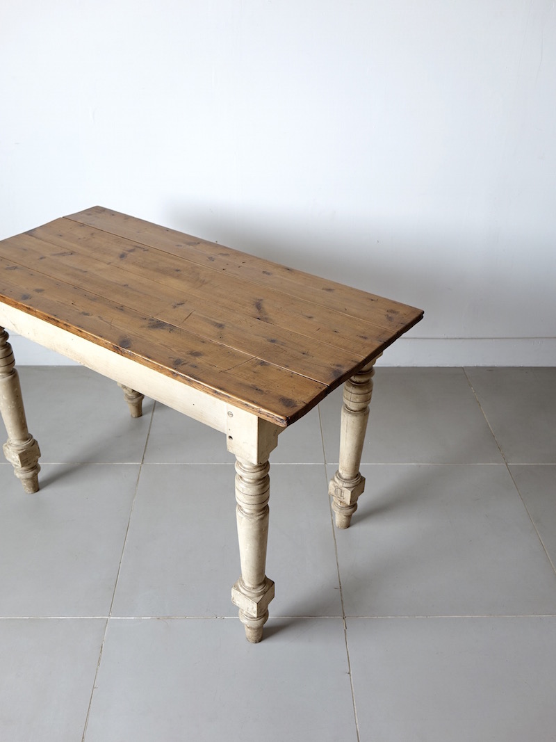 White painted table