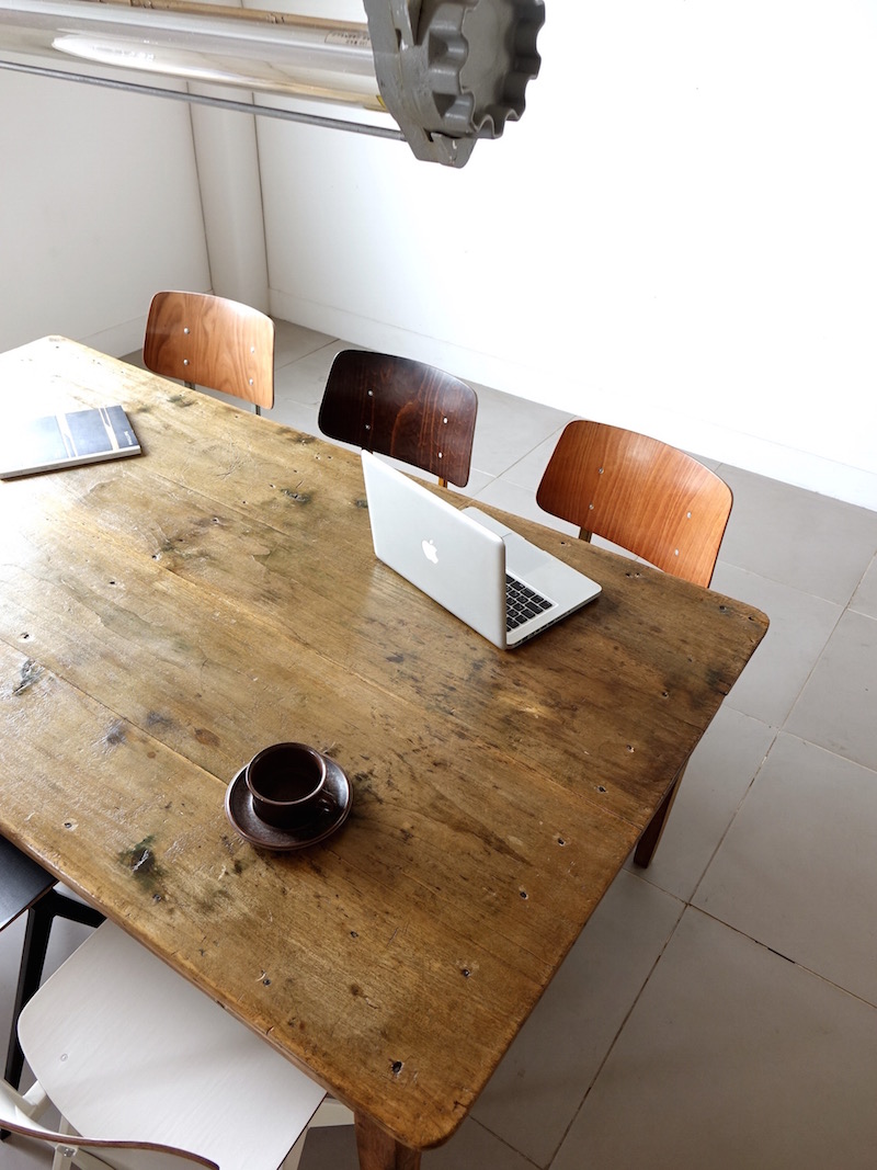 Old wood table