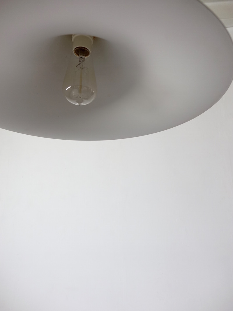 White Semi Pendant Lamp by Claus Bonderup & Torsten Thorup