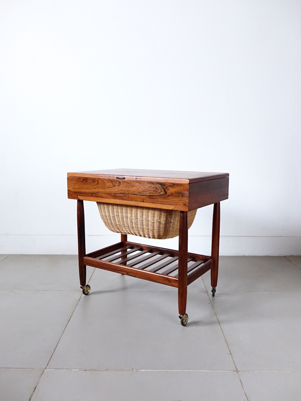 Sewing table in teak by Ejvind A. Johansson for FDB Møbler