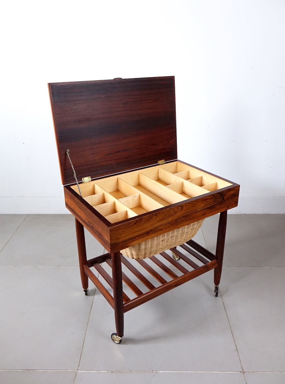 Sewing table in teak by Ejvind A. Johansson for FDB Møbler