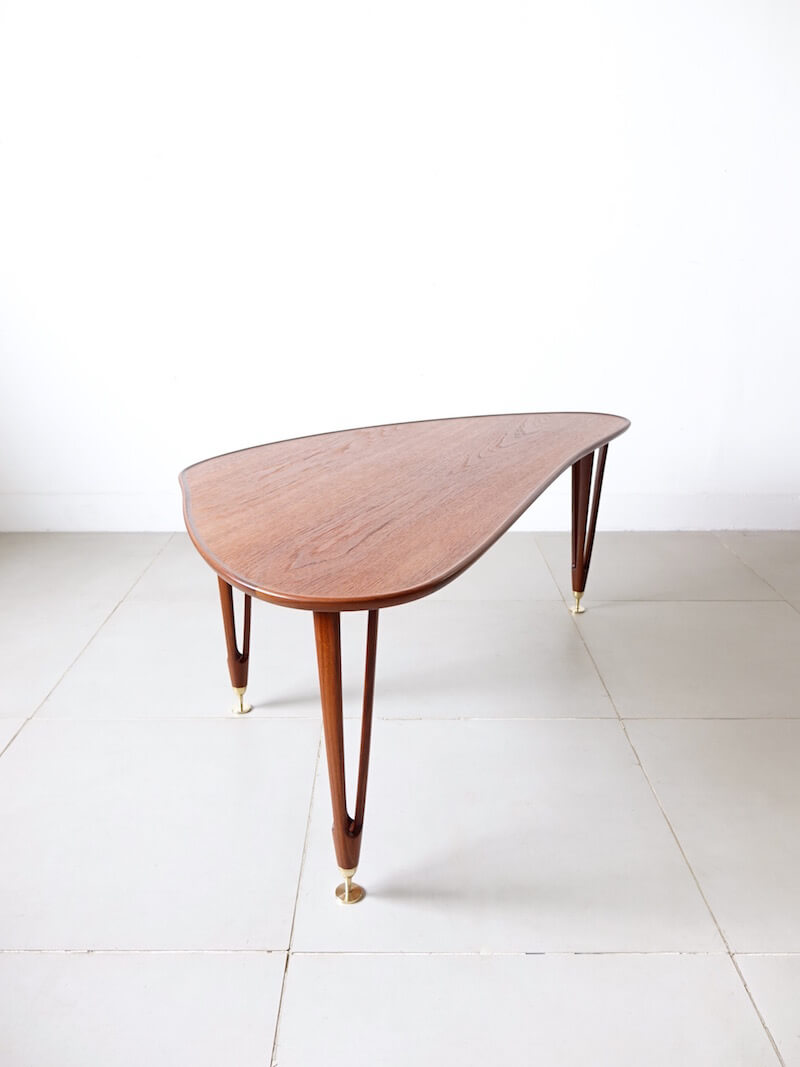 Biomorphic Danish Coffee Table by B. C. Mobler
