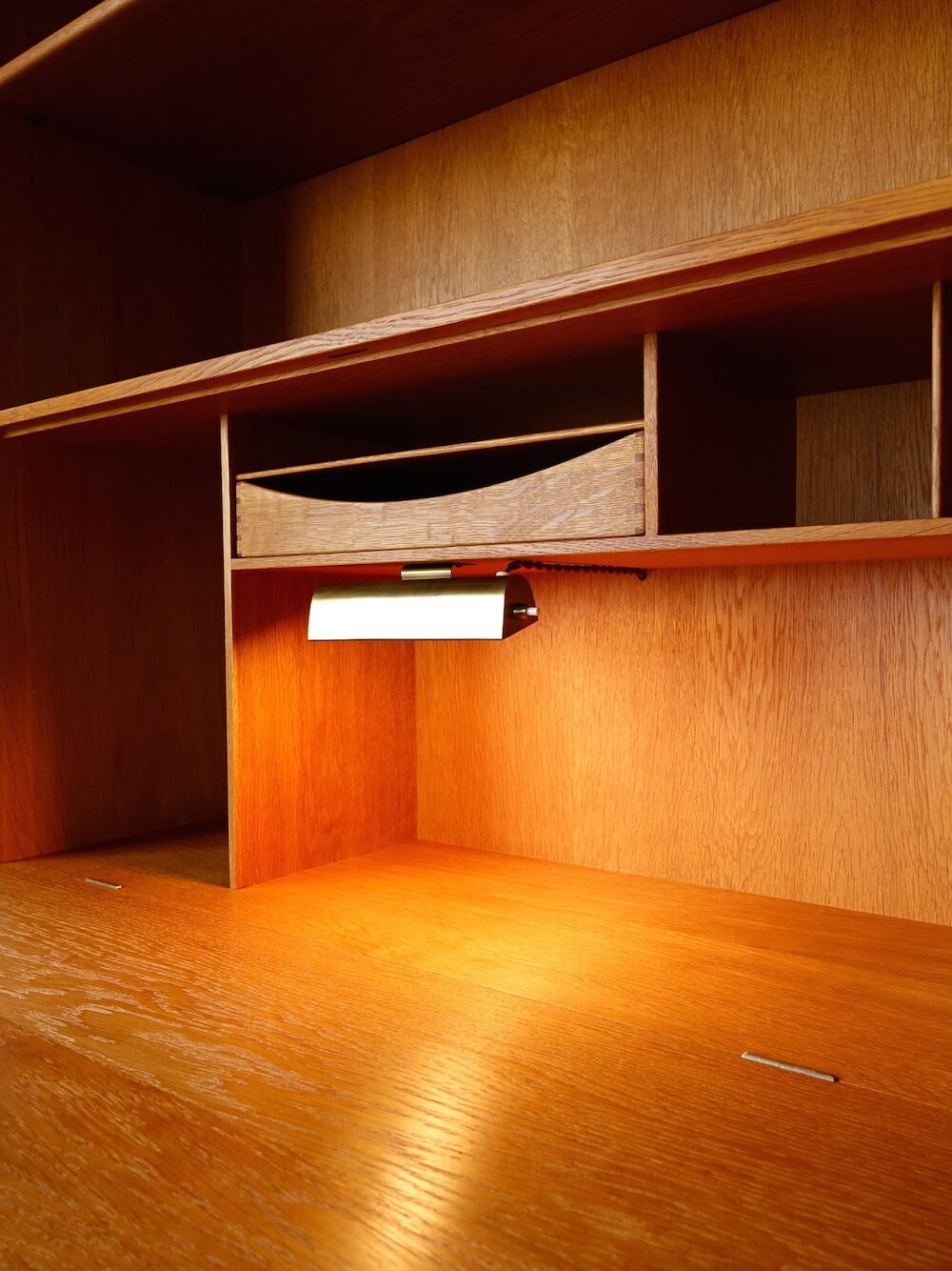 RY series writing cabinet by Hans J. Wegner in oak