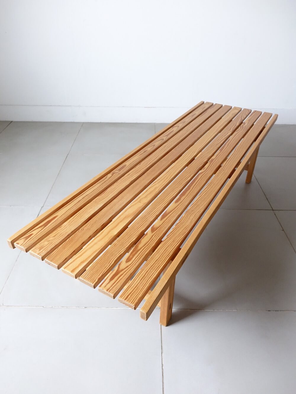 Slat Bench Table by Hugo Svensson for Bjärnums Möbelfabriker
