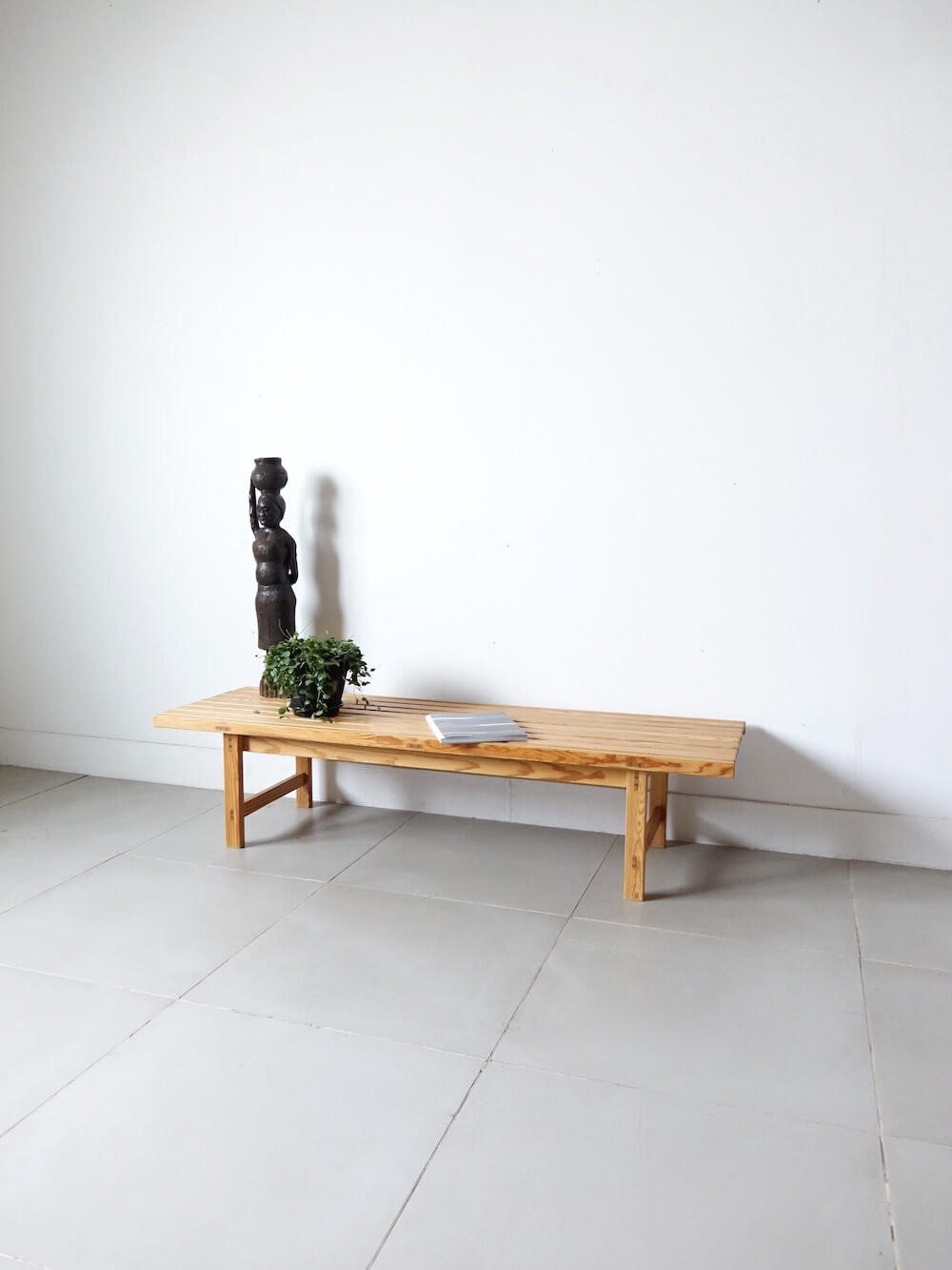 Slat Bench Table by Hugo Svensson for Bjärnums Möbelfabriker