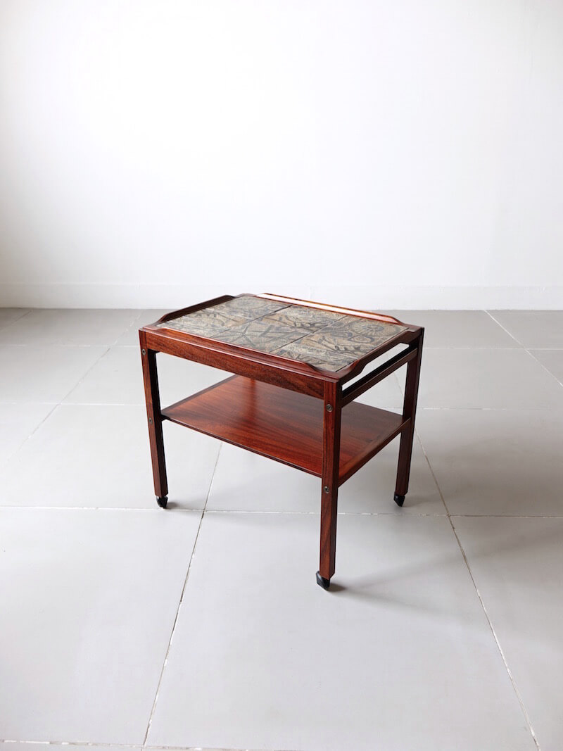 Trolley table by Haslev with Royal Copenhagen