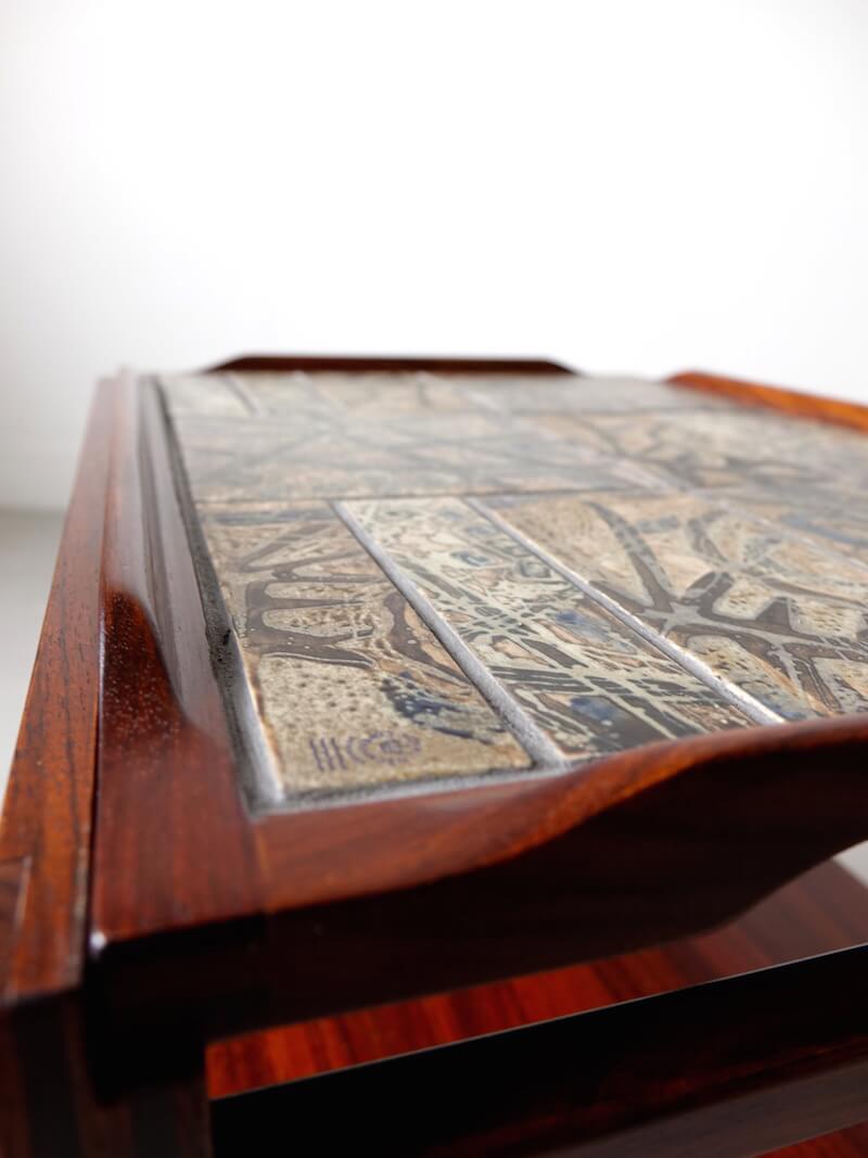 Trolley table by Haslev with Royal Copenhagen