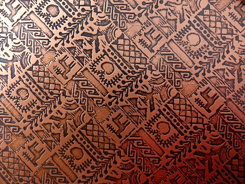 Copper top nesting table in Rosewood Copper top nesting table in Rosewood
