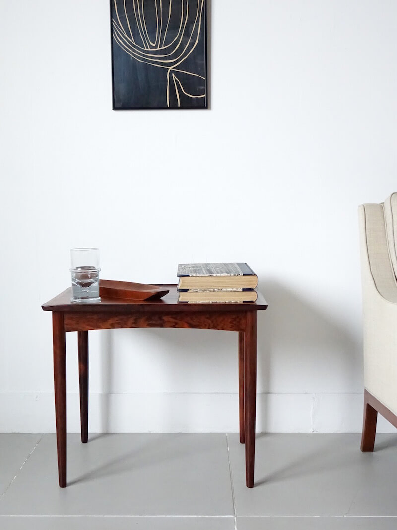 Danish vintage side table in Rosewood
