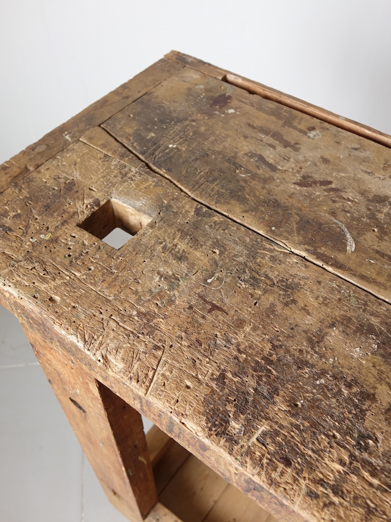 Old pine work table