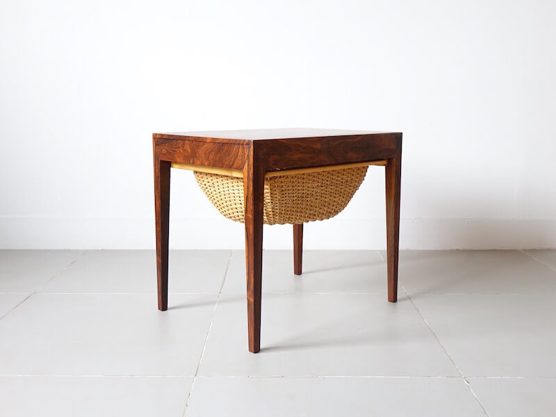 Sewing table by Severin Hansen Jr. for Haslev in Rosewood