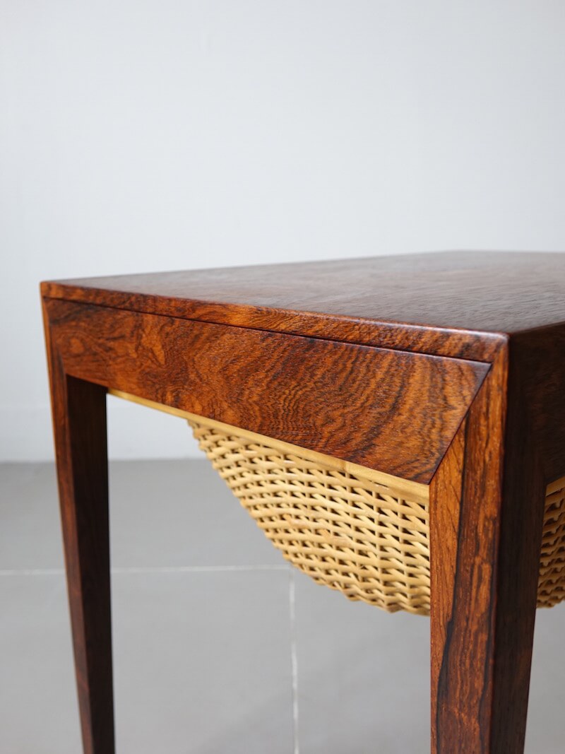 Sewing table by Severin Hansen Jr. for Haslev in Rosewood