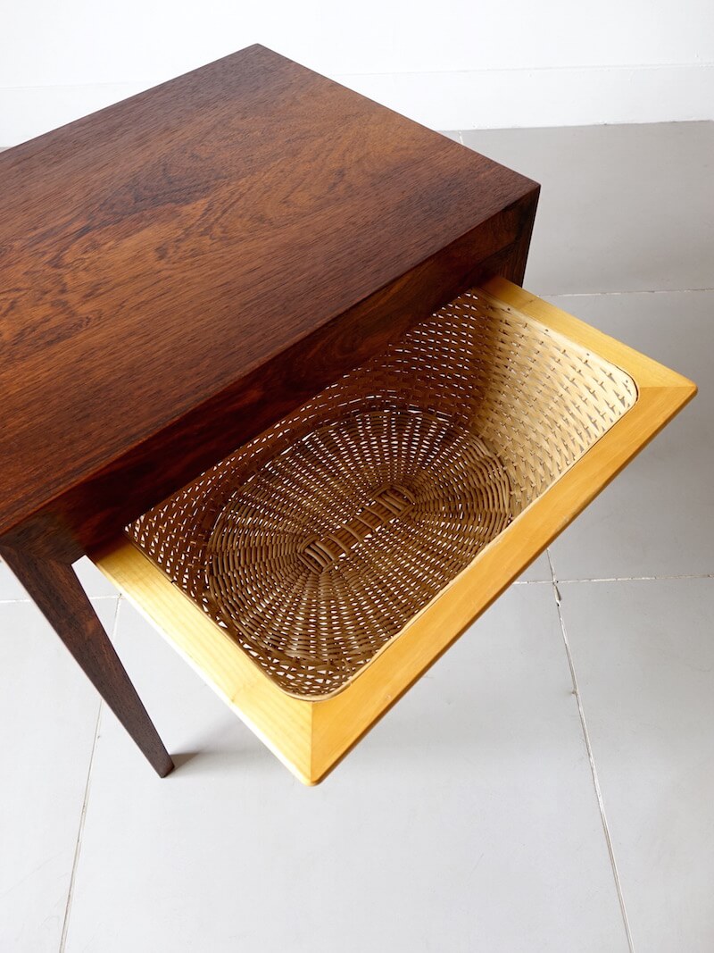 Sewing table by Severin Hansen Jr. for Haslev in Rosewood