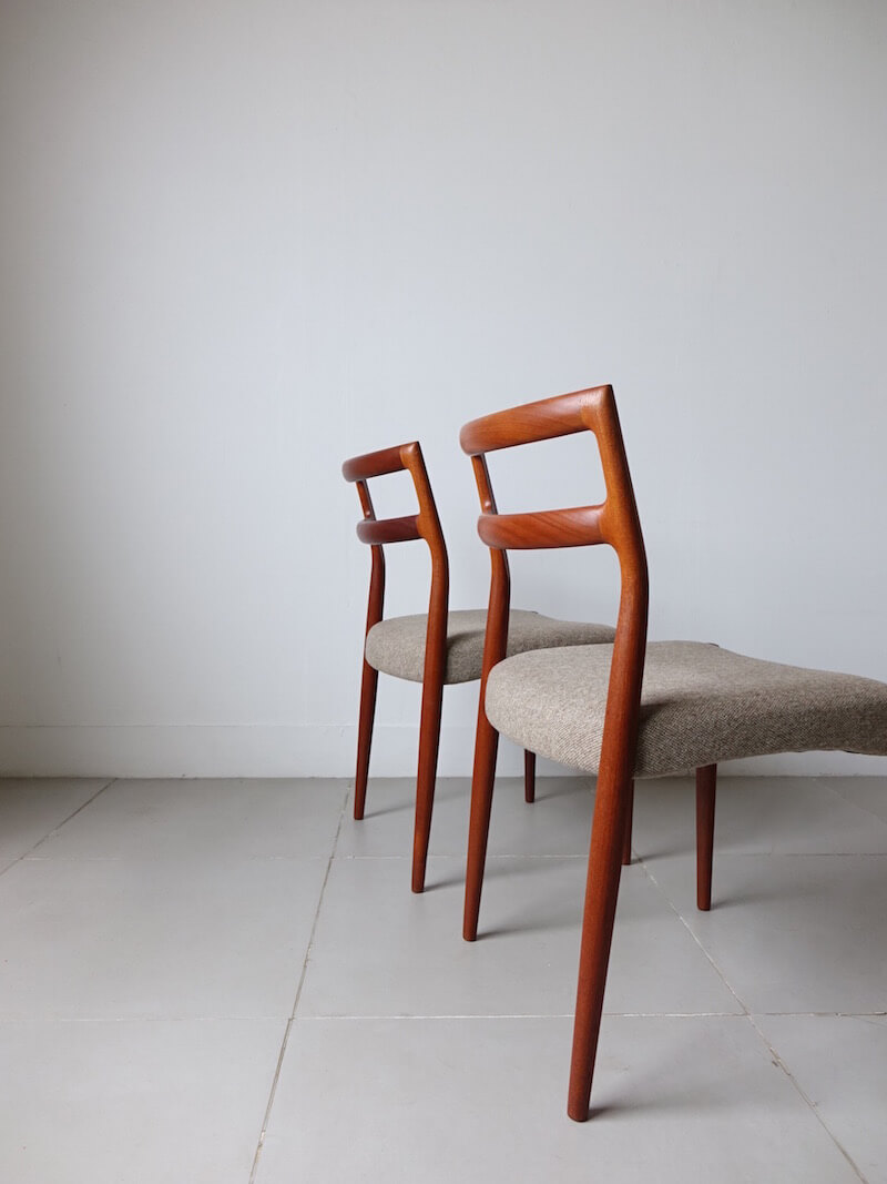 Dining chairs Anne by Johannes Andersen for Uldum Møbelfabrik
