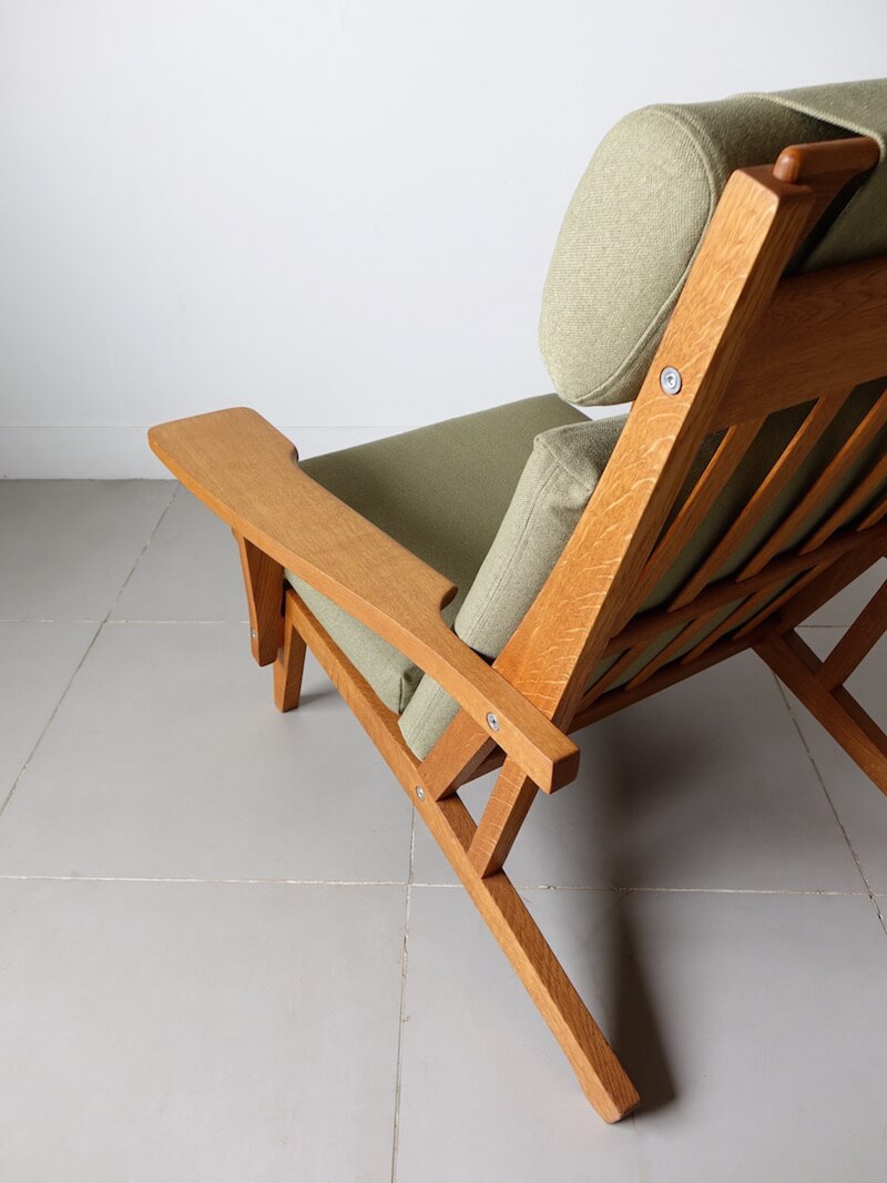 GE375 Highback chair by Hans J. Wegner for GETAMA with Guell fabric GE375 Highback chair by Hans J. Wegner for GETAMA with Guell fabric