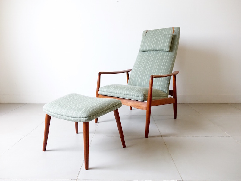 Highback chair with Ottoman by Søren Ladefoged for SL Mobler