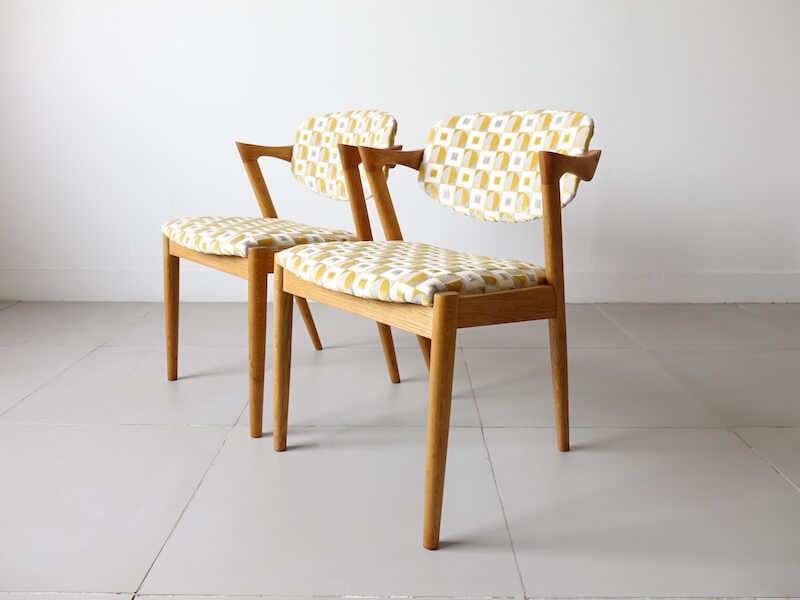No.42 Dining chairs by Kai Kristiansen with Guell Lamadrid