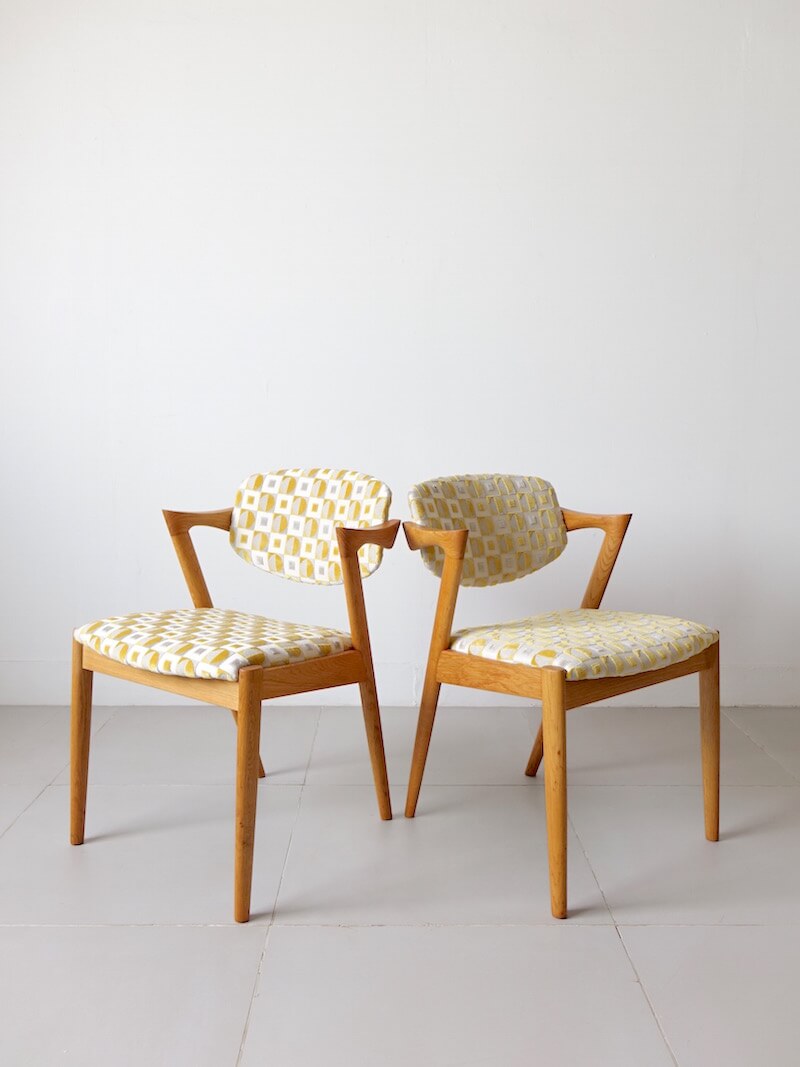 No.42 Dining chairs by Kai Kristiansen with Guell Lamadrid