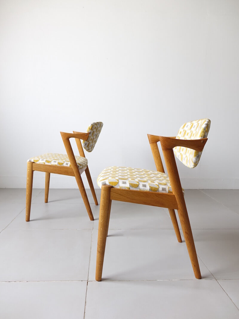 No.42 Dining chairs by Kai Kristiansen with Guell Lamadrid