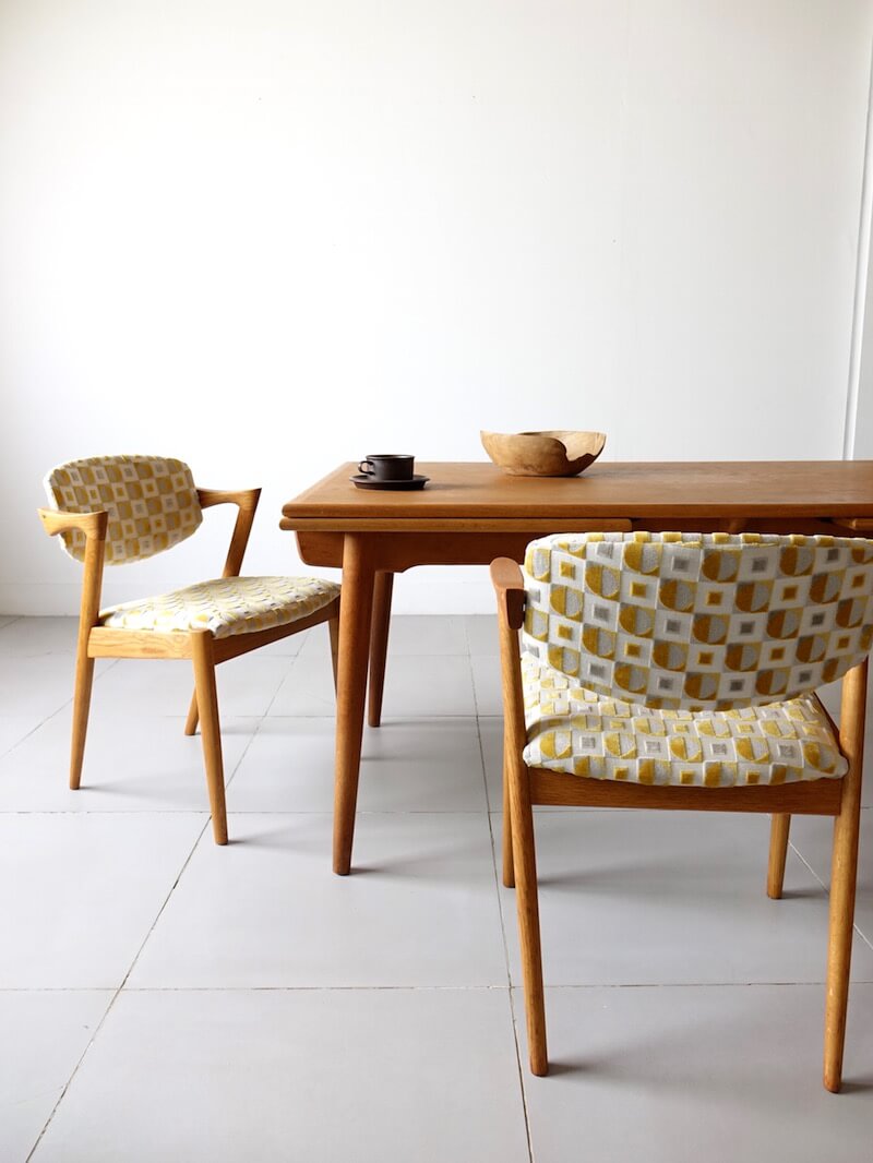 No.42 Dining chairs by Kai Kristiansen with Guell Lamadrid