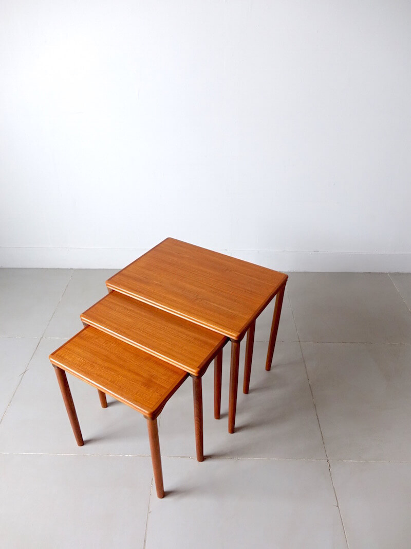 Nesting tables by E. W. Bach for Møbelfarikken Toften