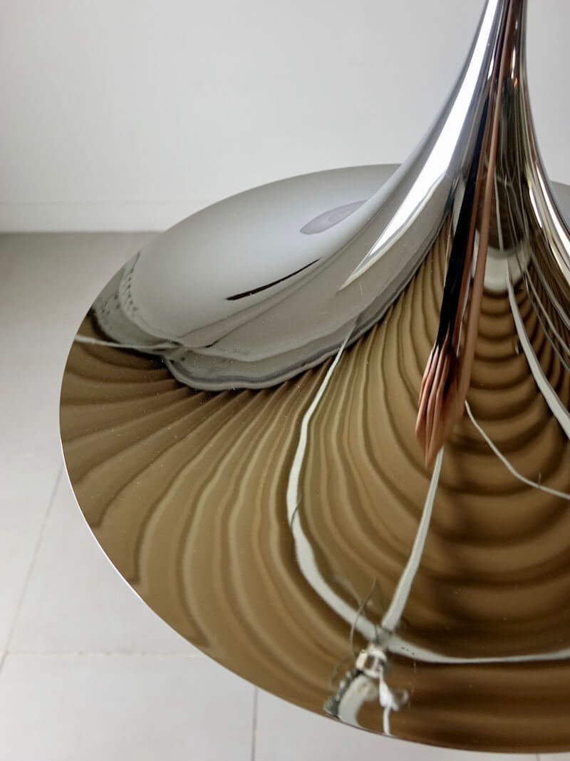 Silver Semi Pendant Lamp by Claus Bonderup & Torsten Thorup