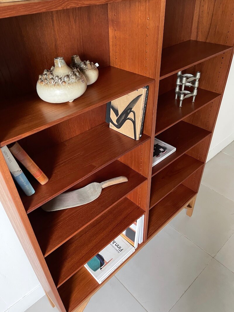 Bookcase by Borge Mogensen for FDB in teak/oak