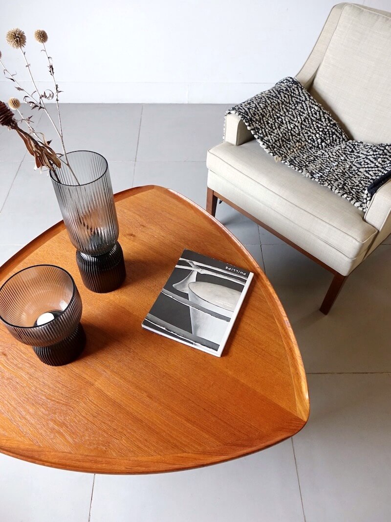 Triangular table by Poul Jensen for CFC Silkeborg