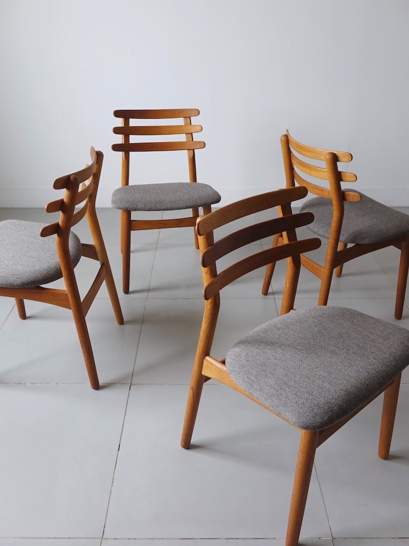 J48 Dining Chairs by Poul M Volther for FDB Mobler