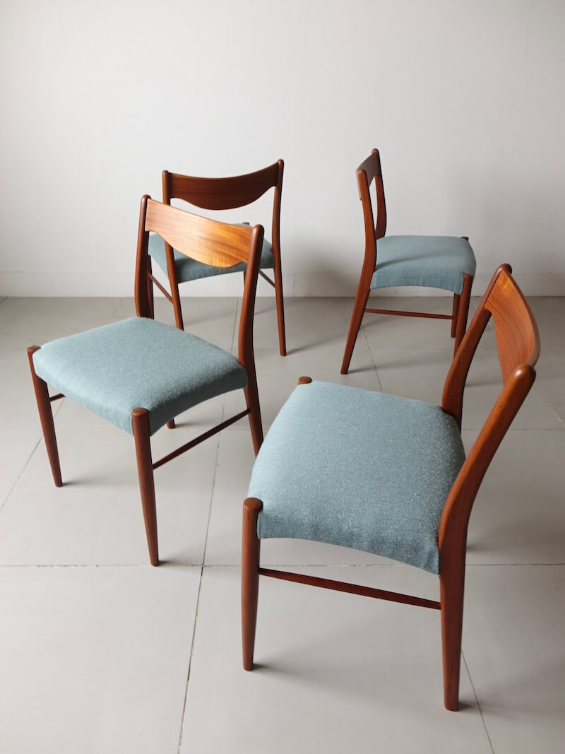 GS61 dining chairs by Arne Wahl Iversen for Glyngøre Stolefabrik