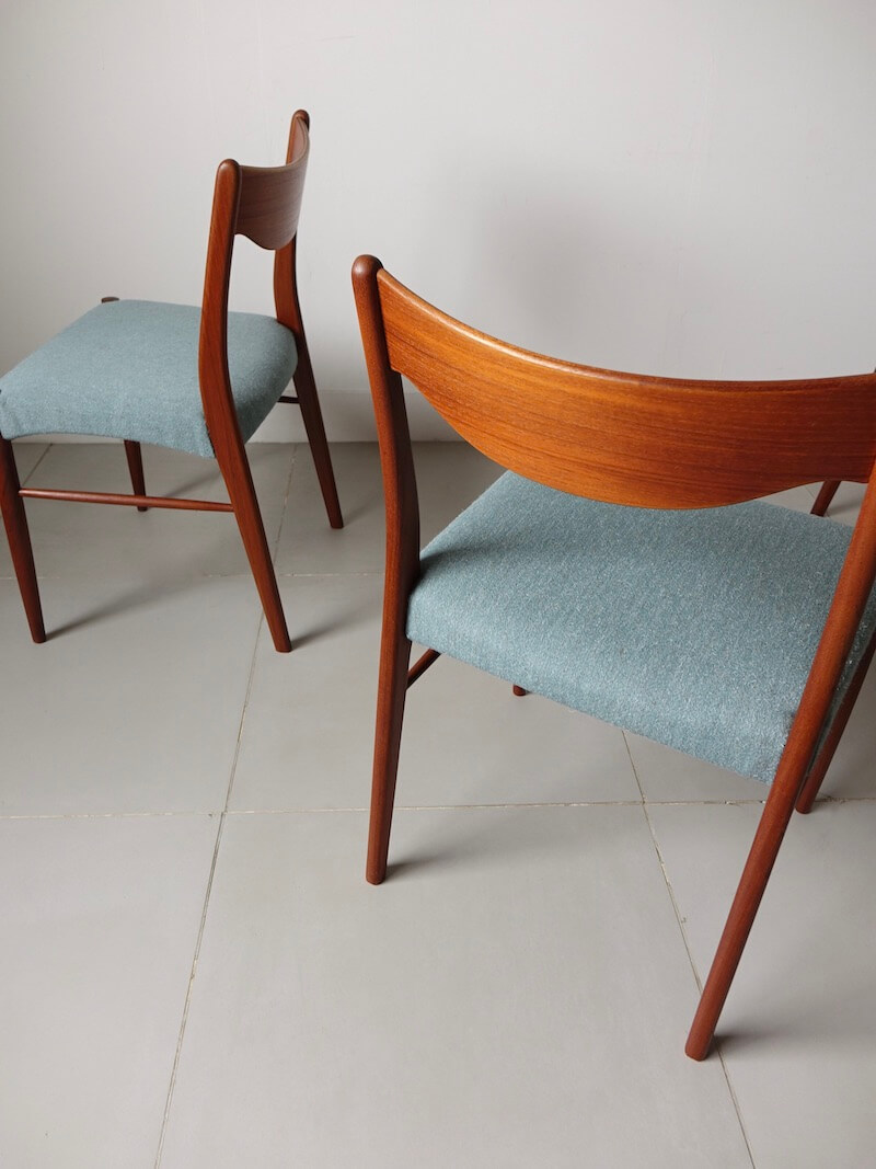 GS61 dining chairs by Arne Wahl Iversen for Glyngøre Stolefabrik