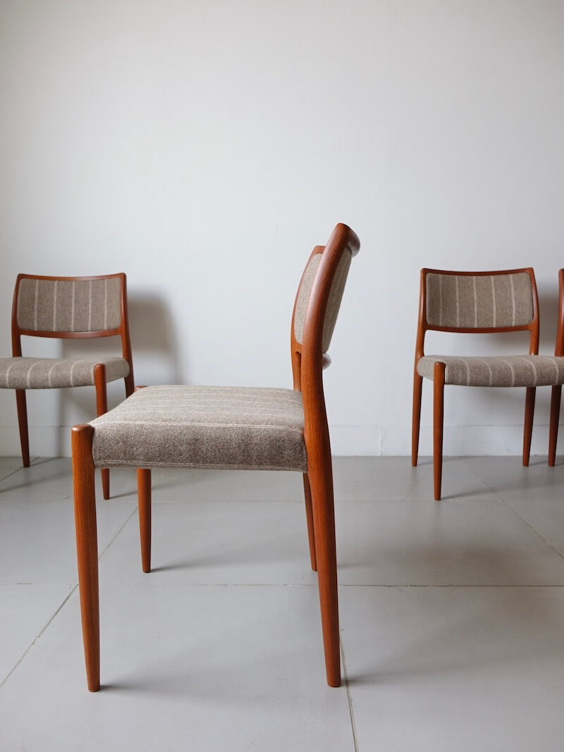 No. 80 Dining Chairs by Niels O. Møller for J.L. Møller Møbelfabrik