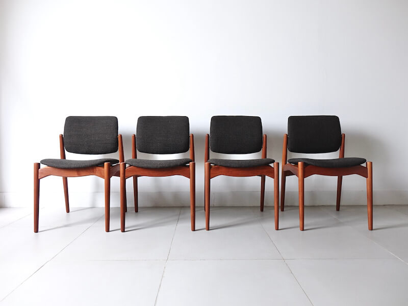 Model Captain Dining chairs by Erik Buch for Ørum Møbelfabrik