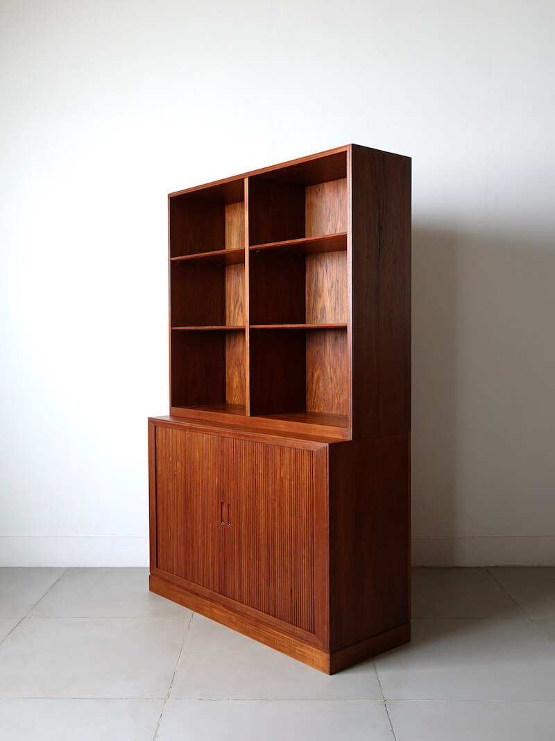 Danish anonymous teak bookcase with bellows Danish anonymous teak bookcase with bellows