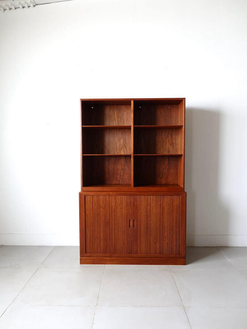 Danish anonymous teak bookcase with bellows