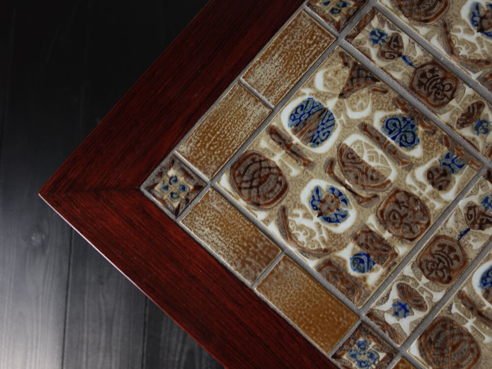 Coffee table by Haslev with Royal Copenhagen Coffee table by Haslev with Royal Copenhagen