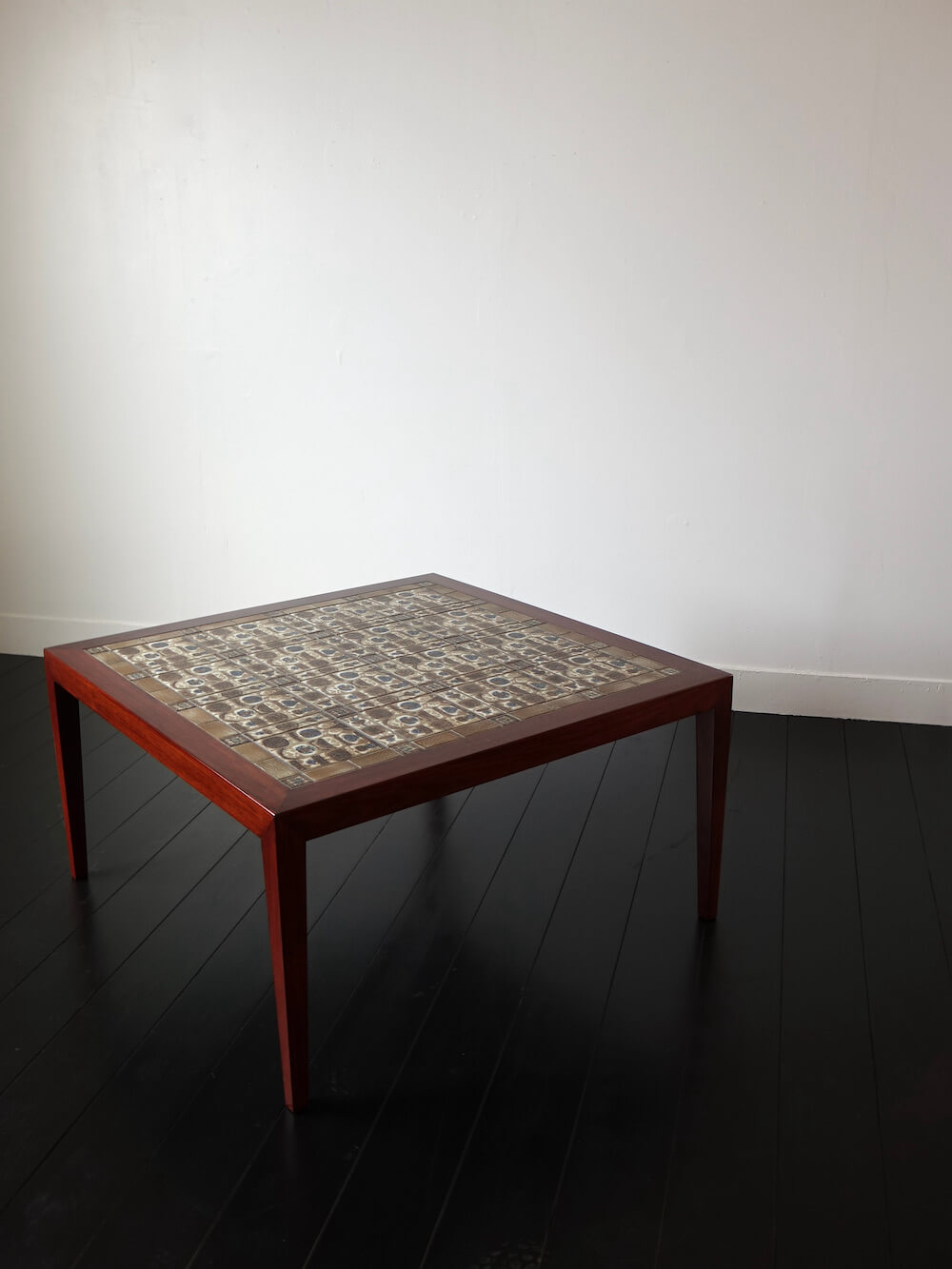 Coffee table by Haslev with Royal Copenhagen Coffee table by Haslev with Royal Copenhagen