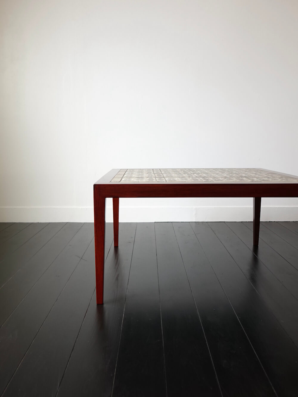 Coffee table by Haslev with Royal Copenhagen