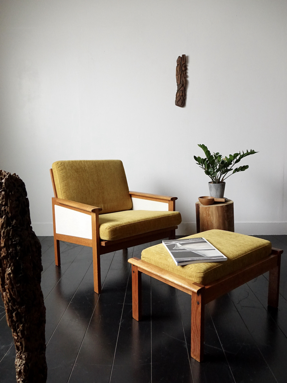 Capella chair with ottoman “model.4″ by Illum Wikkelso for Niels Erik Eilersen