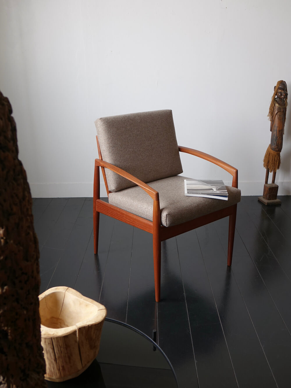 Paper knife armchair by Kai Kristiansen for Magnus Olesen