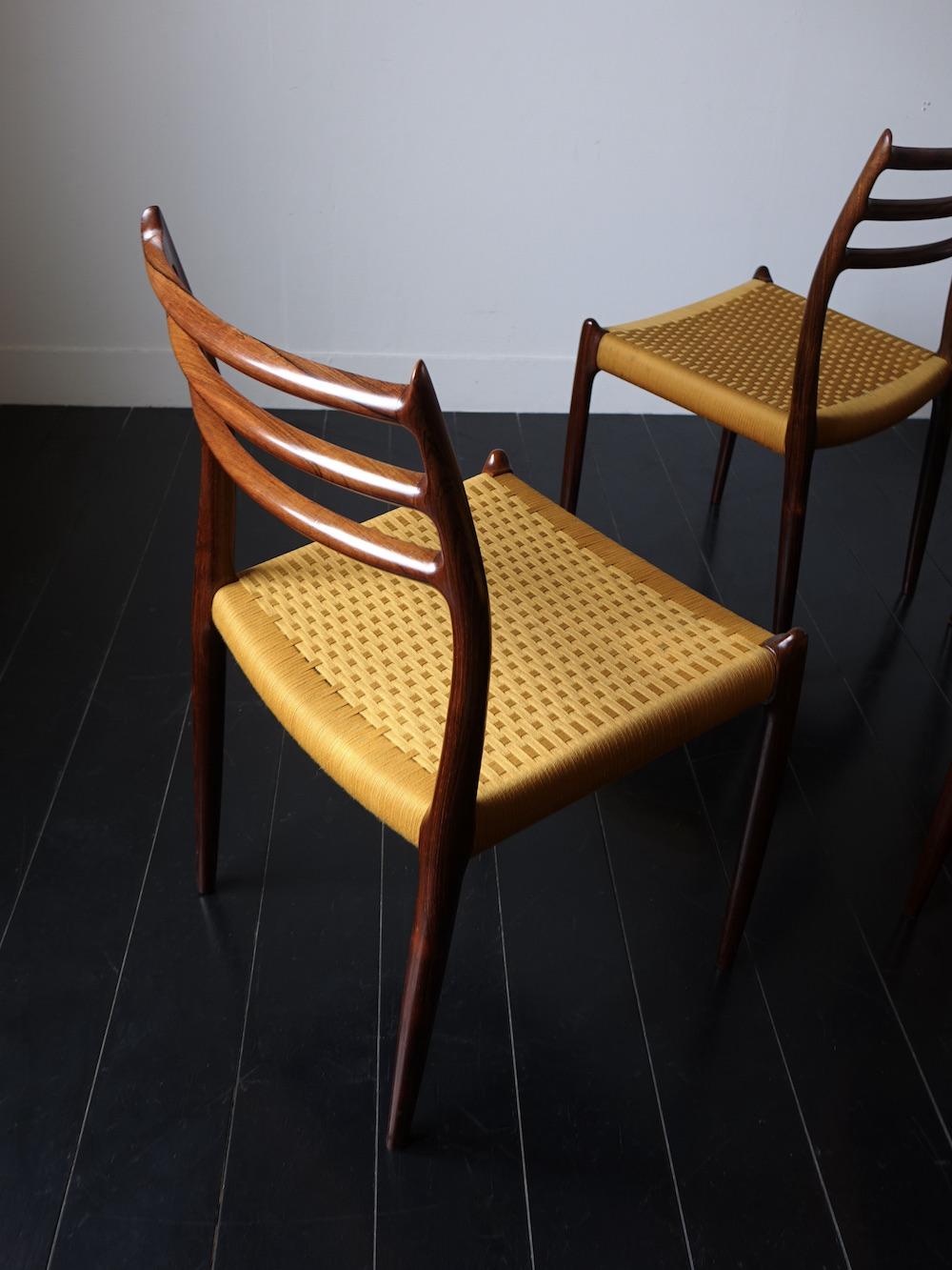 Dining chairs Model.78 by Niels O.Moller for J.L. Moller