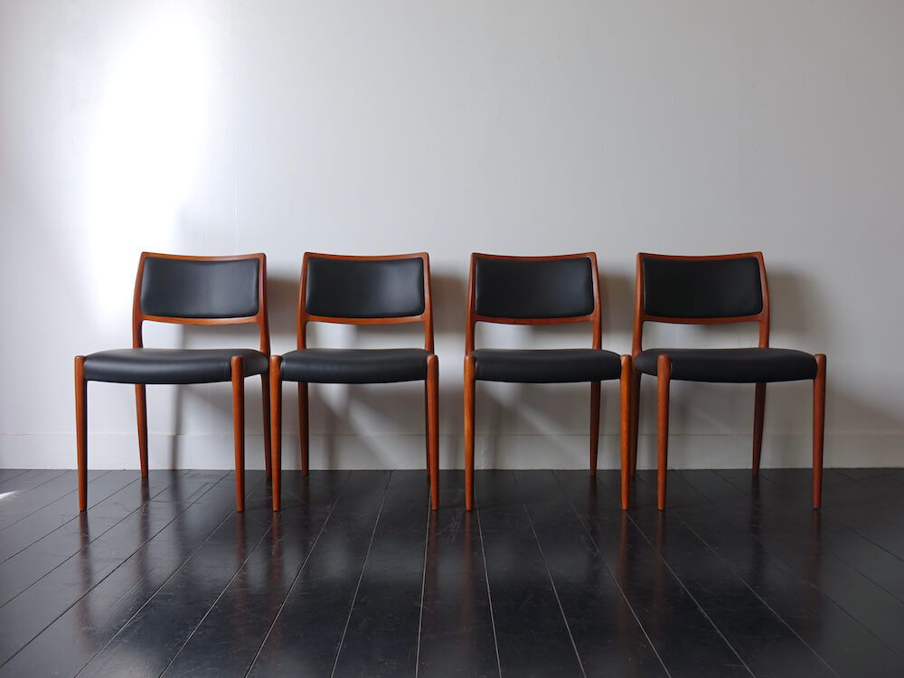 Dining Chairs No. 80 by Niels O. Møller for J.L. Møller Møbelfabrik