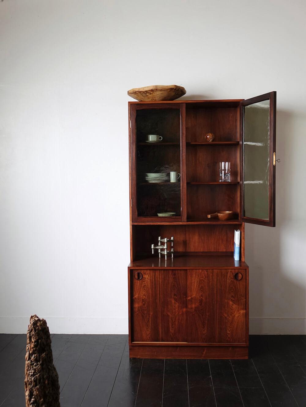 Vintage glass cupboards from Denmark